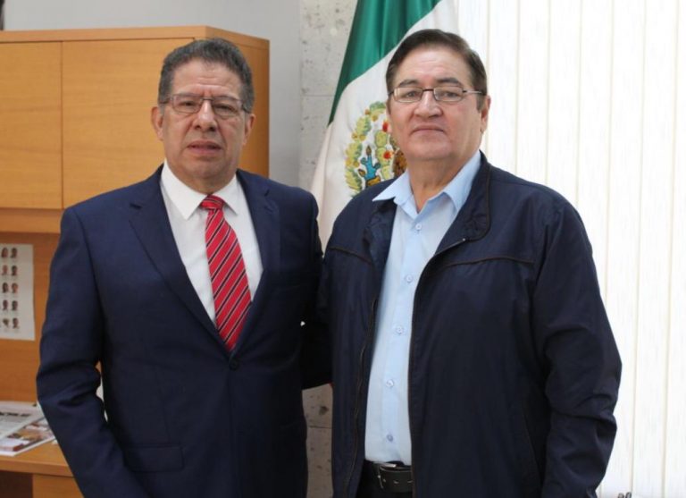 Recibe Pozos Castro a Vicente Aguilar, Coordinador estatal del Partido del Trabajo